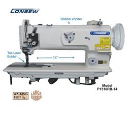 Consew P1510RB-14 Single Needle Walking Foot Lockstitch Machine with 14 inch work space