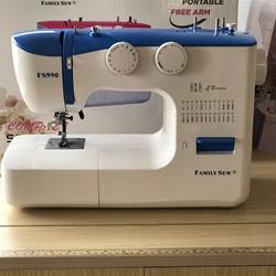 Family Sew FS990 Portable Home Sewing Machine with 24 Built-in Stitches and LED
