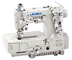 Juki MF-7523 3 Needle High-speed, Flat-bed, Top and Bottom Coverstitch Machine with Assembled Table,Stand and Motor